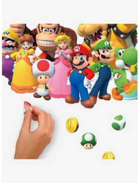 Super Mario Giant Peel & Stick Wall Decal With Alphabet, , hi-res