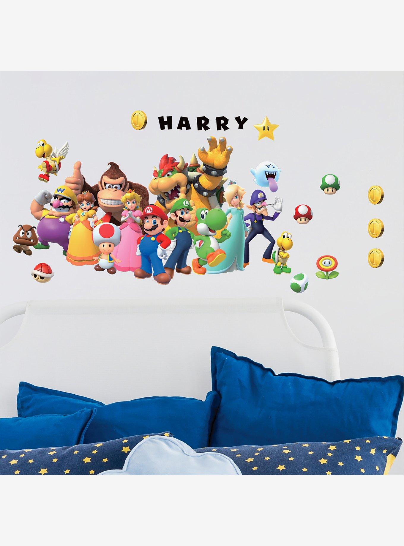 Super Mario Giant Peel & Stick Wall Decal With Alphabet, , alternate