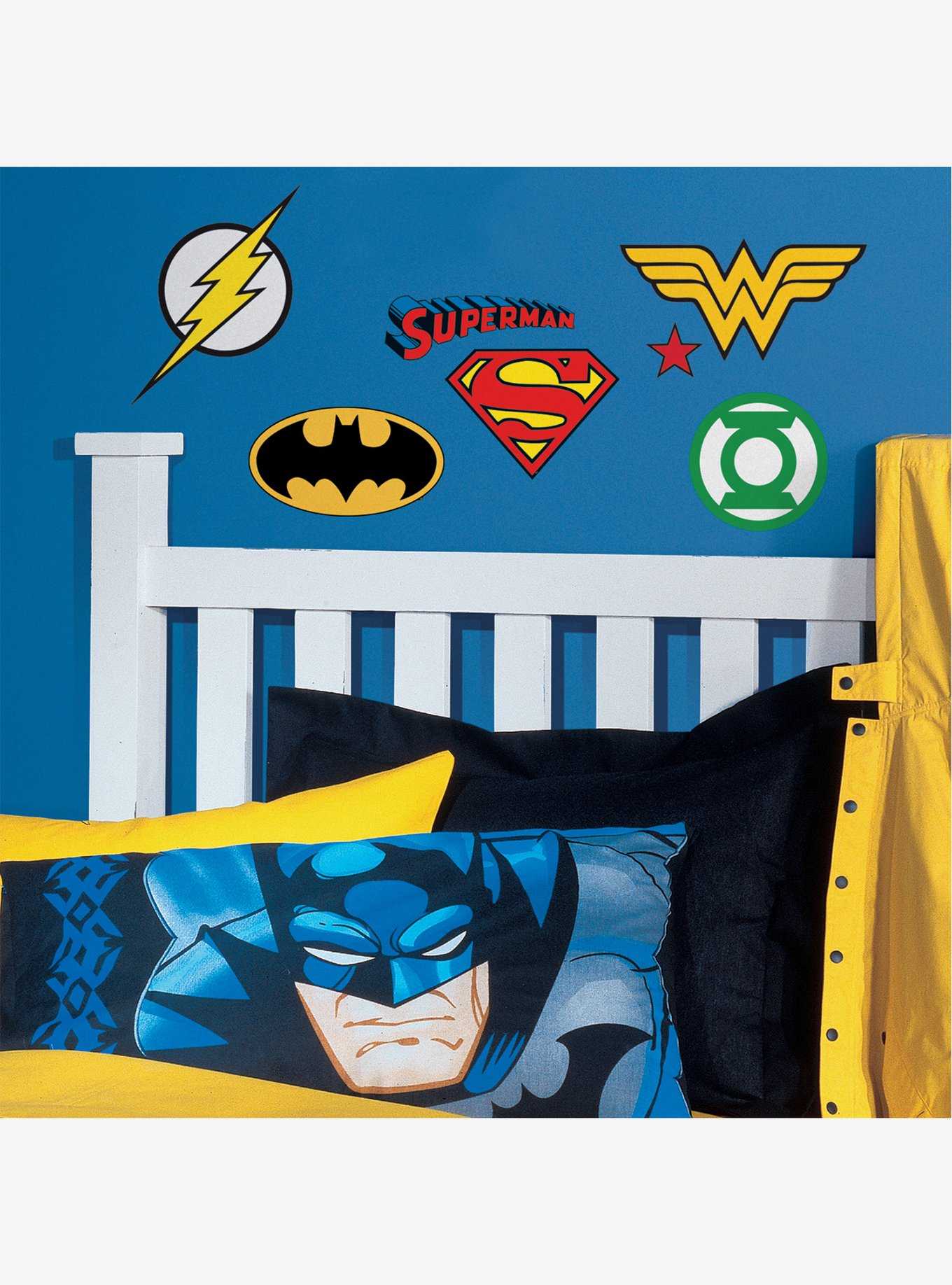 DC Comics Superhero Logos Peel And Stick Wall Decals, , hi-res