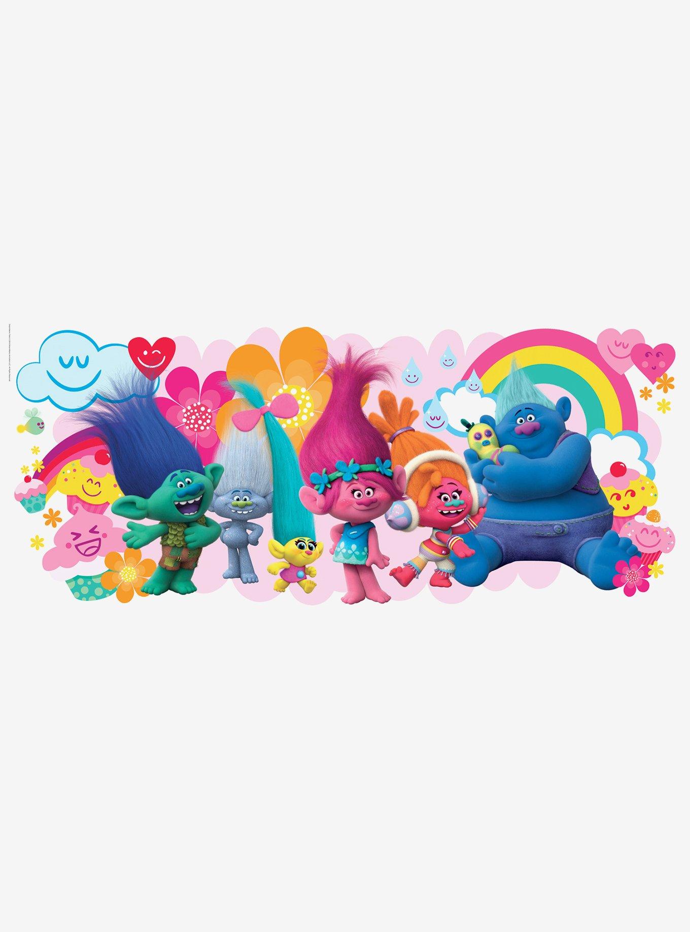 Trolls Movie Peel And Stick Giant Wall Decals, , alternate