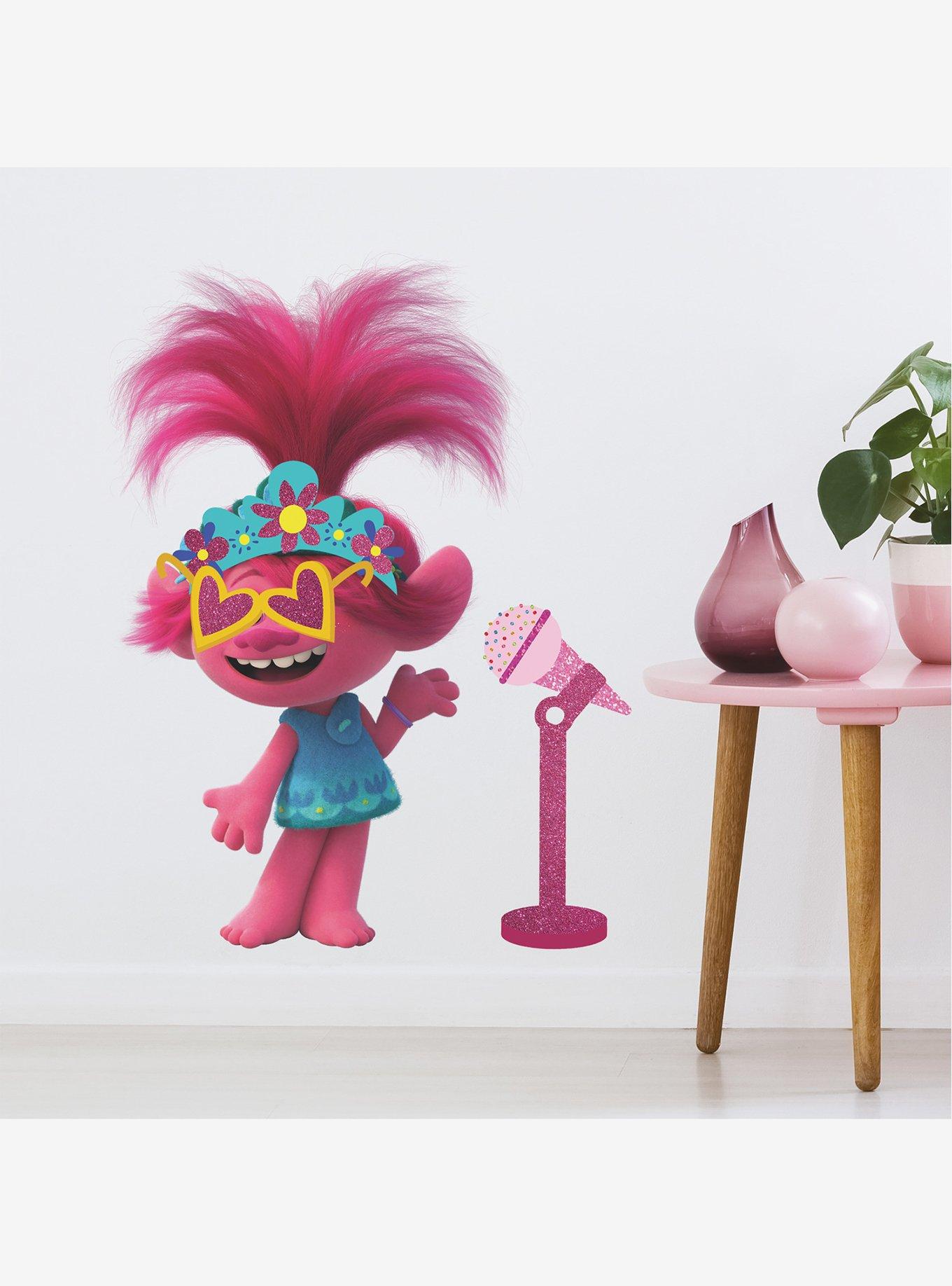 Trolls World Tour Poppy With Glitter Peel And Stick Giant Wall Decals, , alternate