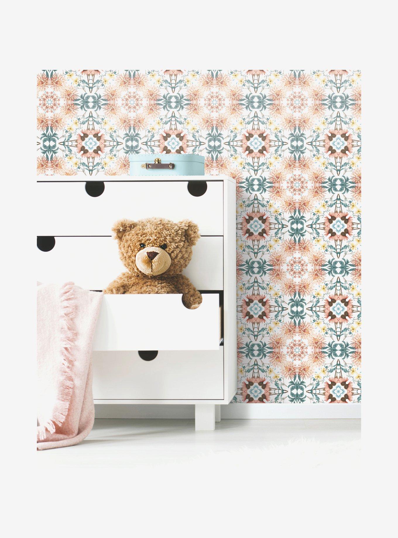 Cottage Garden Kaleidoscope Peel & Stick Wallpaper, , hi-res