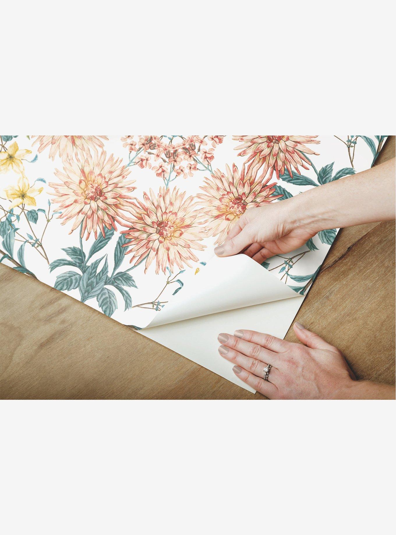 Cottage Garden Kaleidoscope Peel & Stick Wallpaper, , alternate