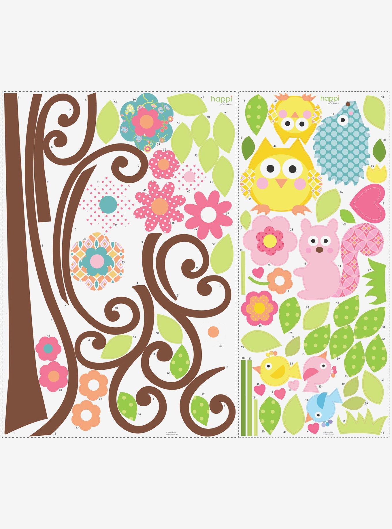 Happi Scroll Tree Peel & Stick Megapack, , alternate