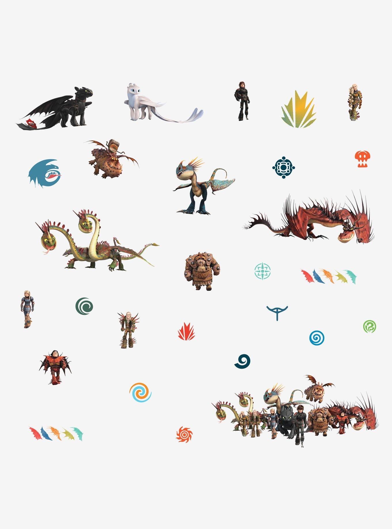 How To Train Your Dragon Dragons Peel And Stick Wall Decals, , alternate