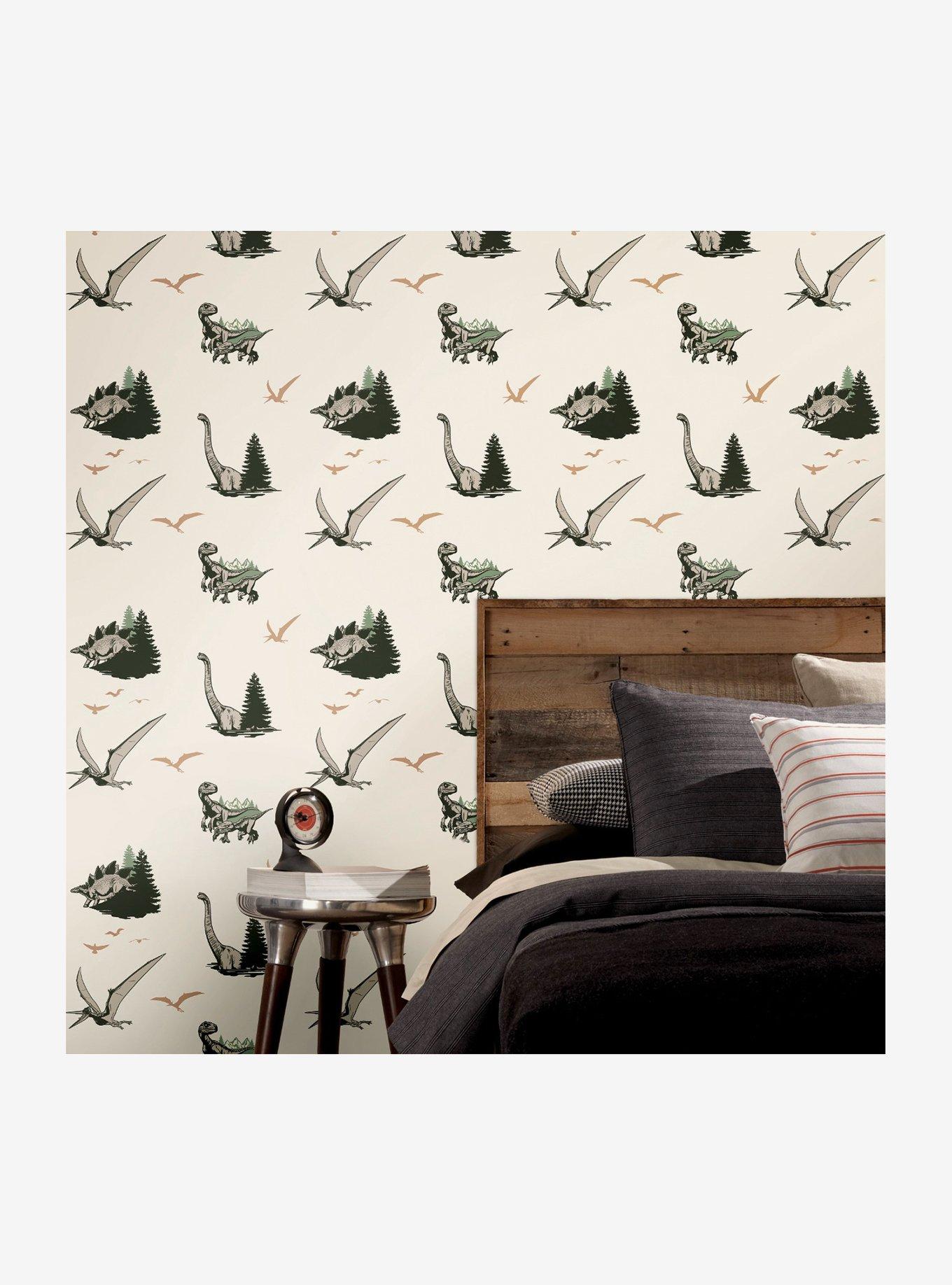 Jurassic World Dominion Vintage Dinosaurs Peel And Stick Wallpaper, , alternate