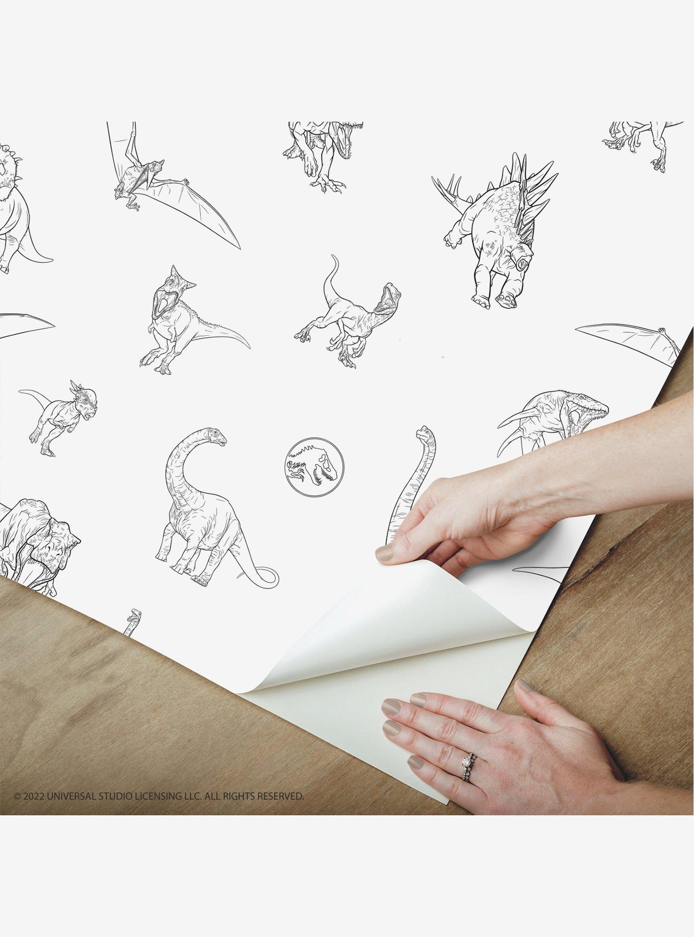 Jurassic World Dinosaurs Peel & Stick Wallpaper, , alternate