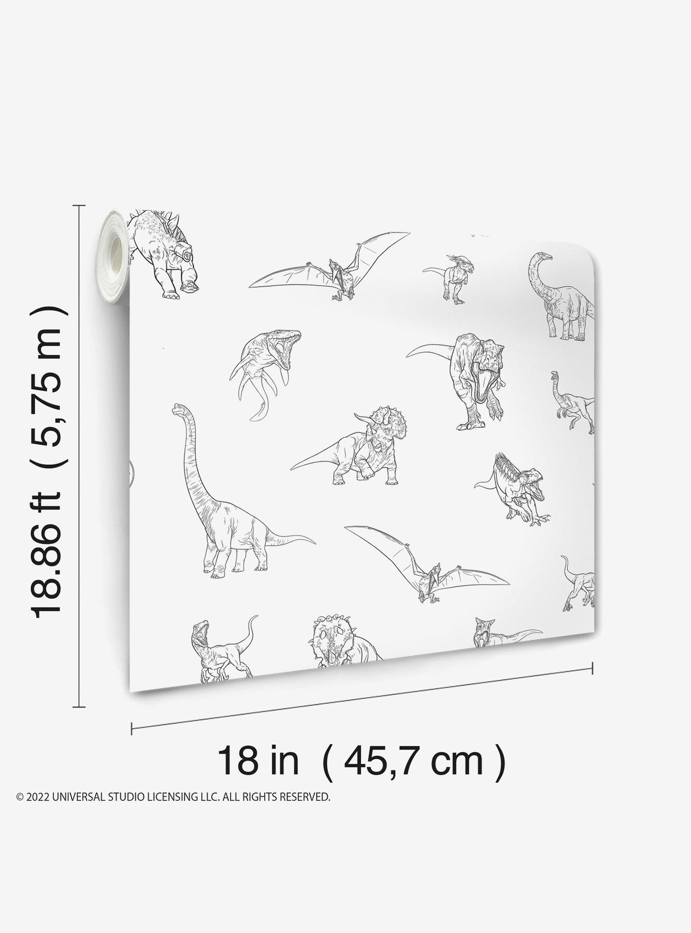 Jurassic World Dinosaurs Peel & Stick Wallpaper, , alternate