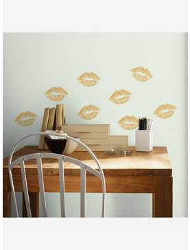 Lip Peel And Stick Wall Decals With Glitter, , hi-res