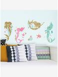 Mermaid Peel And Stick Wall Decals With Gltter, , alternate