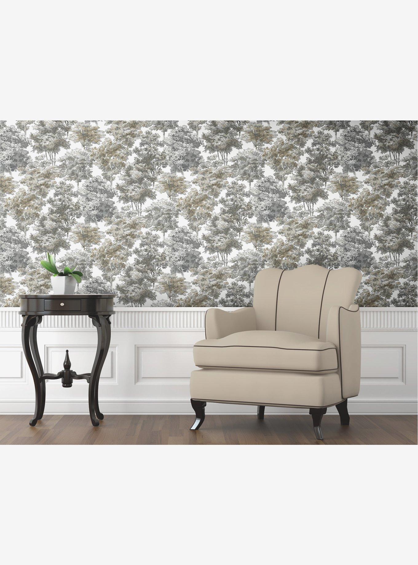 Old World Trees Peel & Stick Wallpaper, , alternate