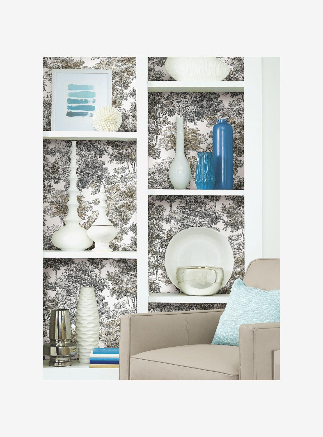 Old World Trees Peel & Stick Wallpaper, , alternate