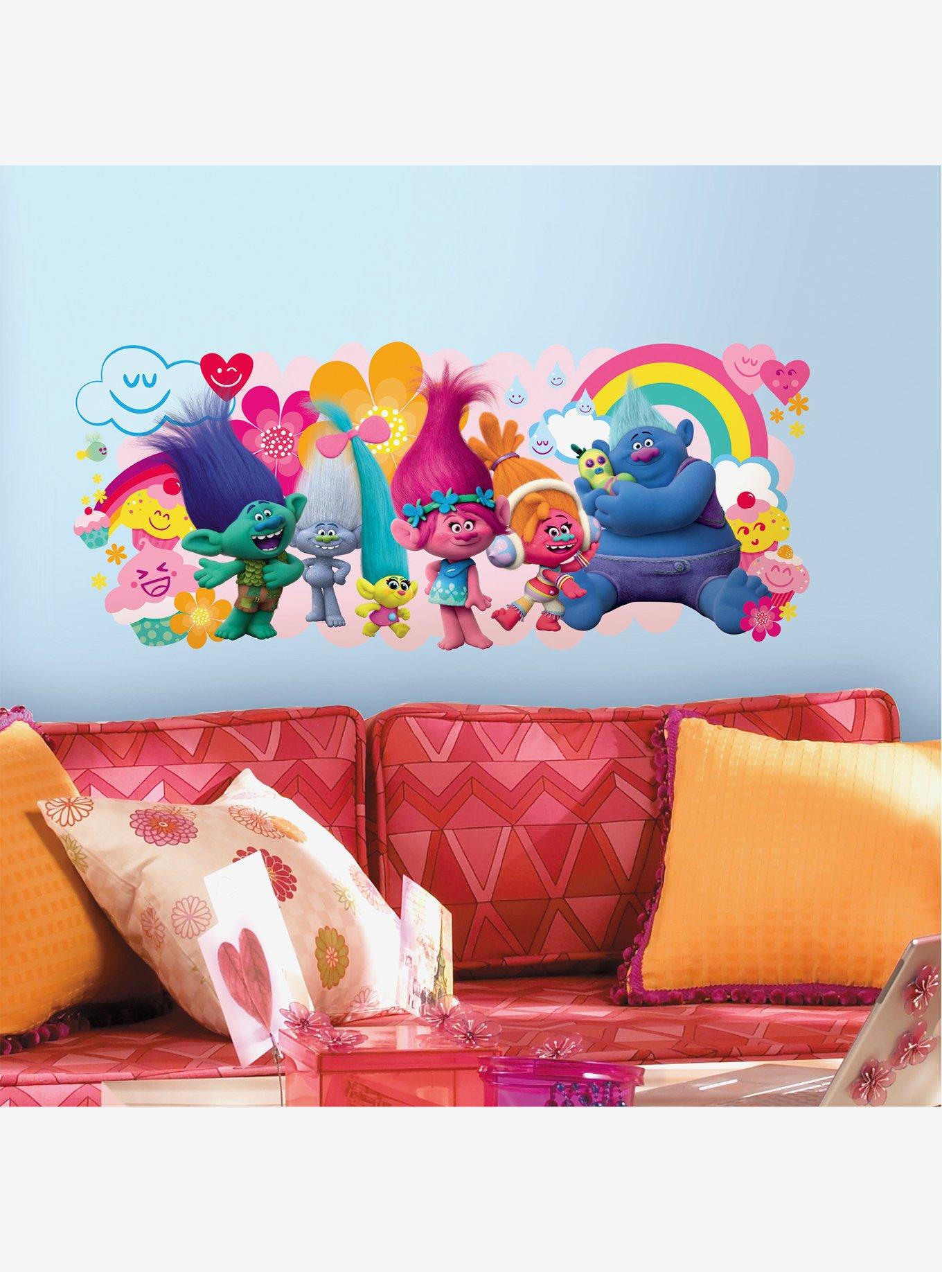 Trolls Movie Peel And Stick Giant Wall Decals, , hi-res