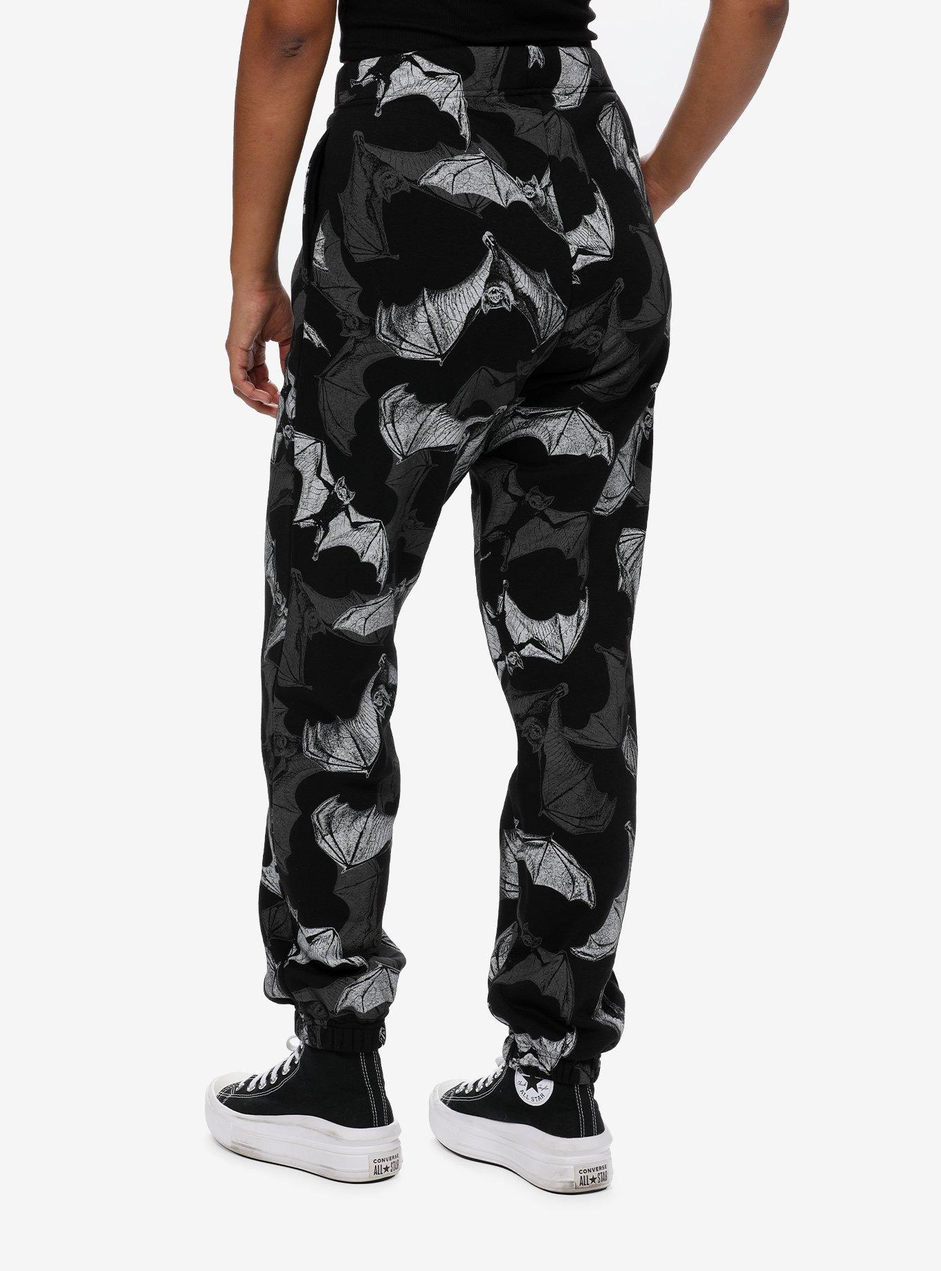 Black Bats Girls Jogger Sweatpants, BLACK, alternate