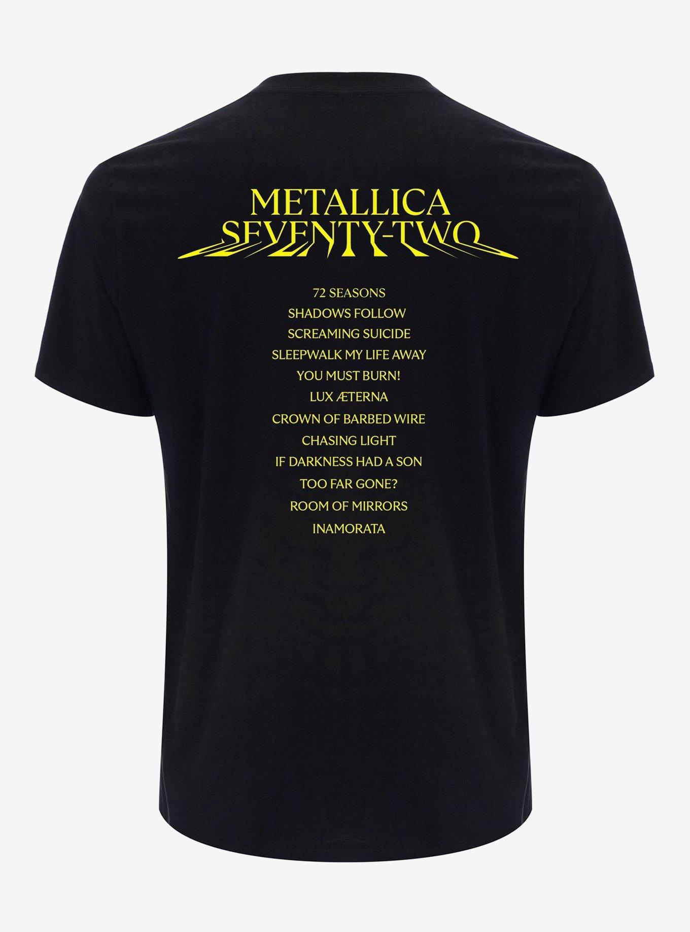 Metallica 72 Seasons Track List T-Shirt, BLACK, alternate