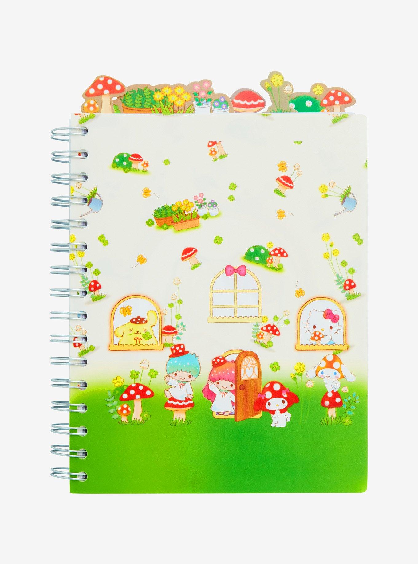 Hello Kitty And Friends Mushroom Floral Tab Journal, , alternate