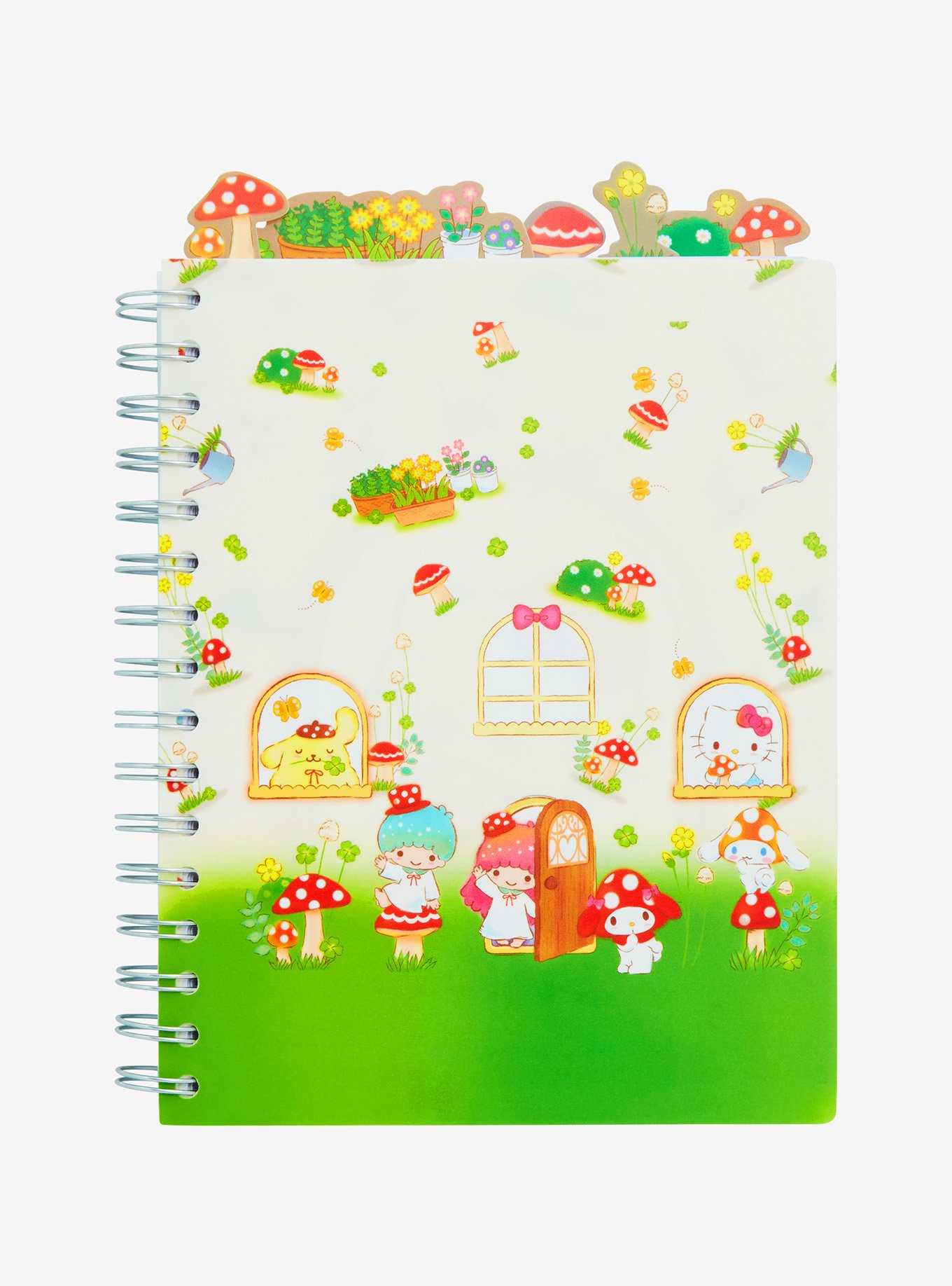 Hello Kitty And Friends Mushroom Floral Tab Journal, , hi-res
