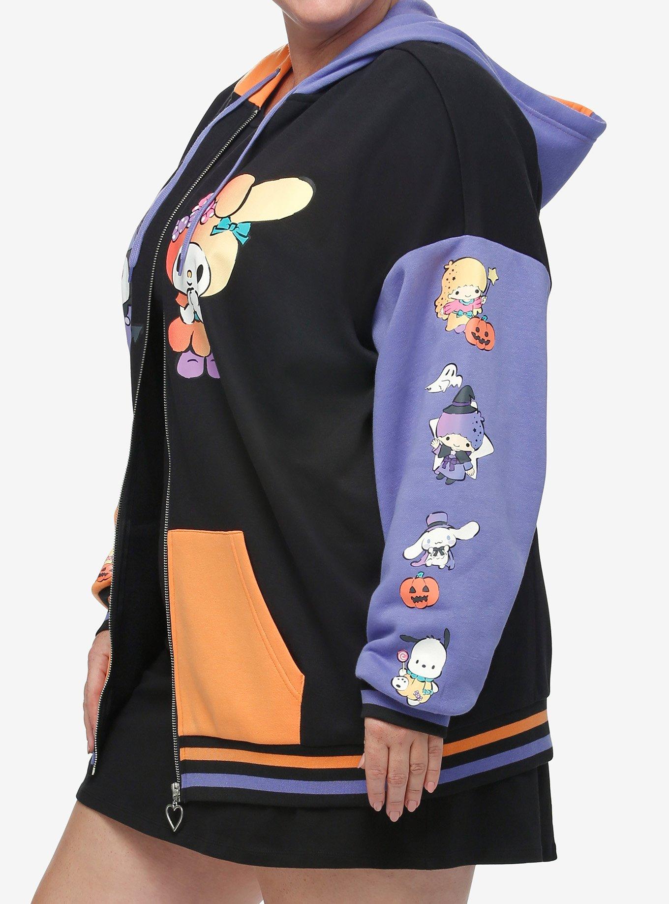Hello Kitty And Friends Halloween Color-Block Hoodie Plus Size, MULTI, alternate