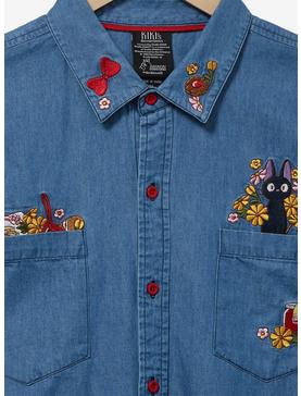 Our Universe Studio Ghibli Kiki's Delivery Service Jiji Denim Woven Button-Up Shirt, , hi-res