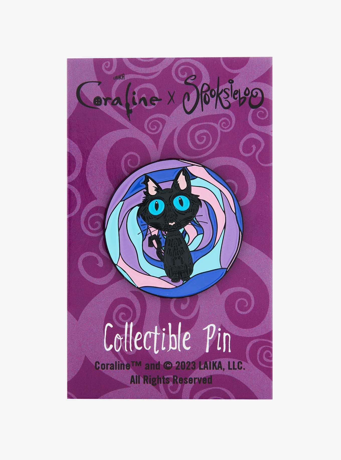 Coraline X Spooksieboo The Cat Enamel Pin, , hi-res