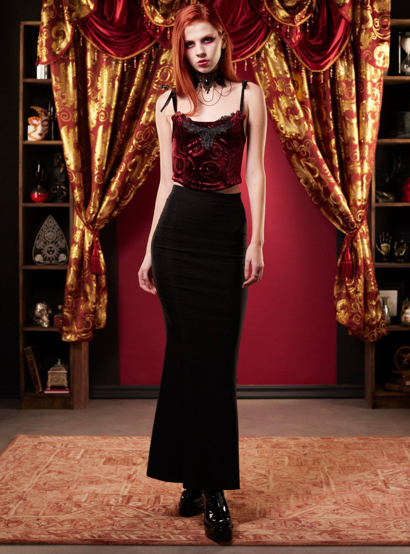 Interview With The Vampire Velvet Lace Girls Corset, , hi-res