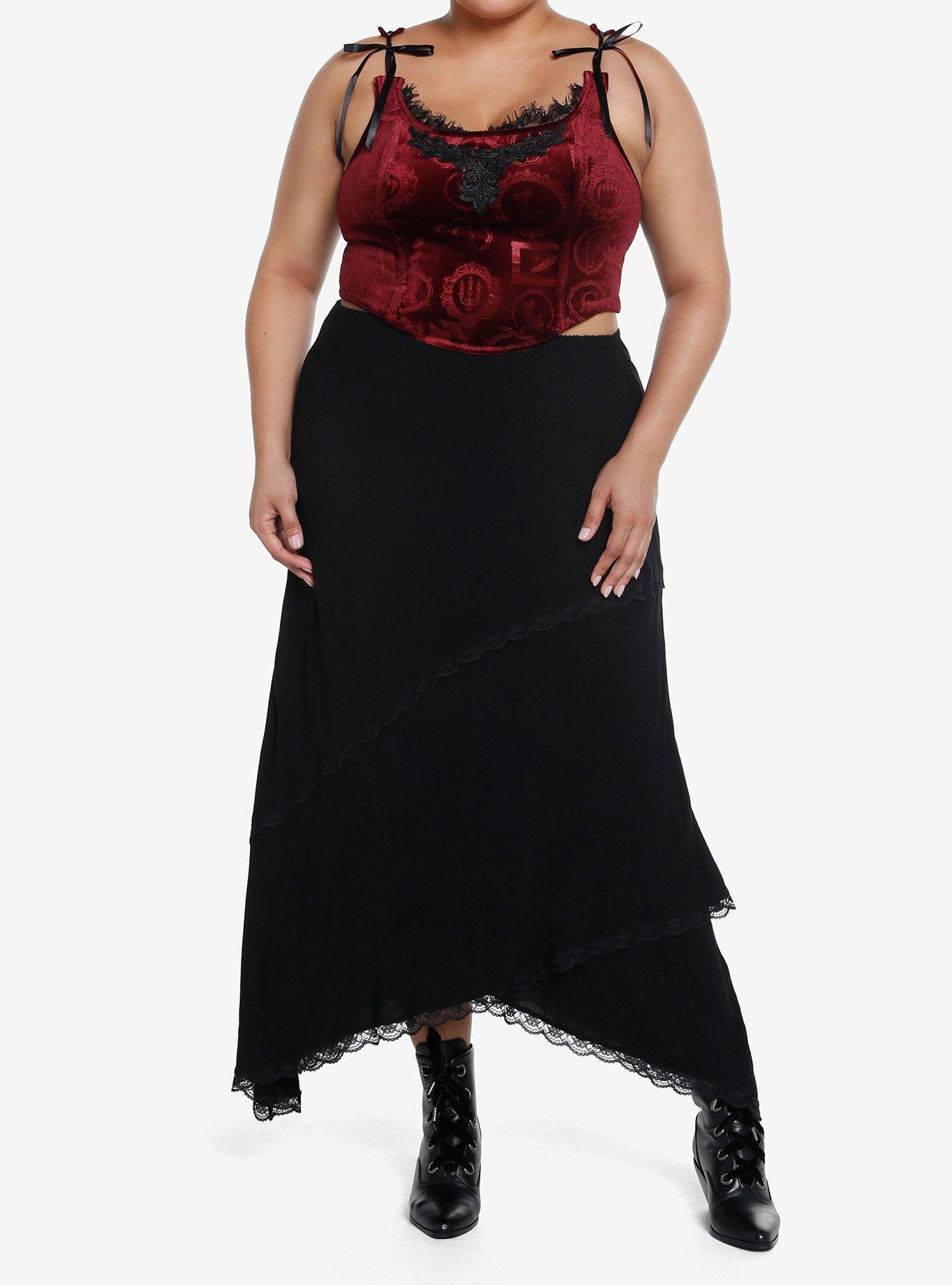 Interview With The Vampire Velvet Lace Girls Corset Plus Size, , hi-res