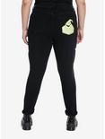 Her Universe The Nightmare Before Christmas Oogie Boogie & His Boys Glow-In-The-Dark Mom Jeans Plus Size, GREEN, alternate
