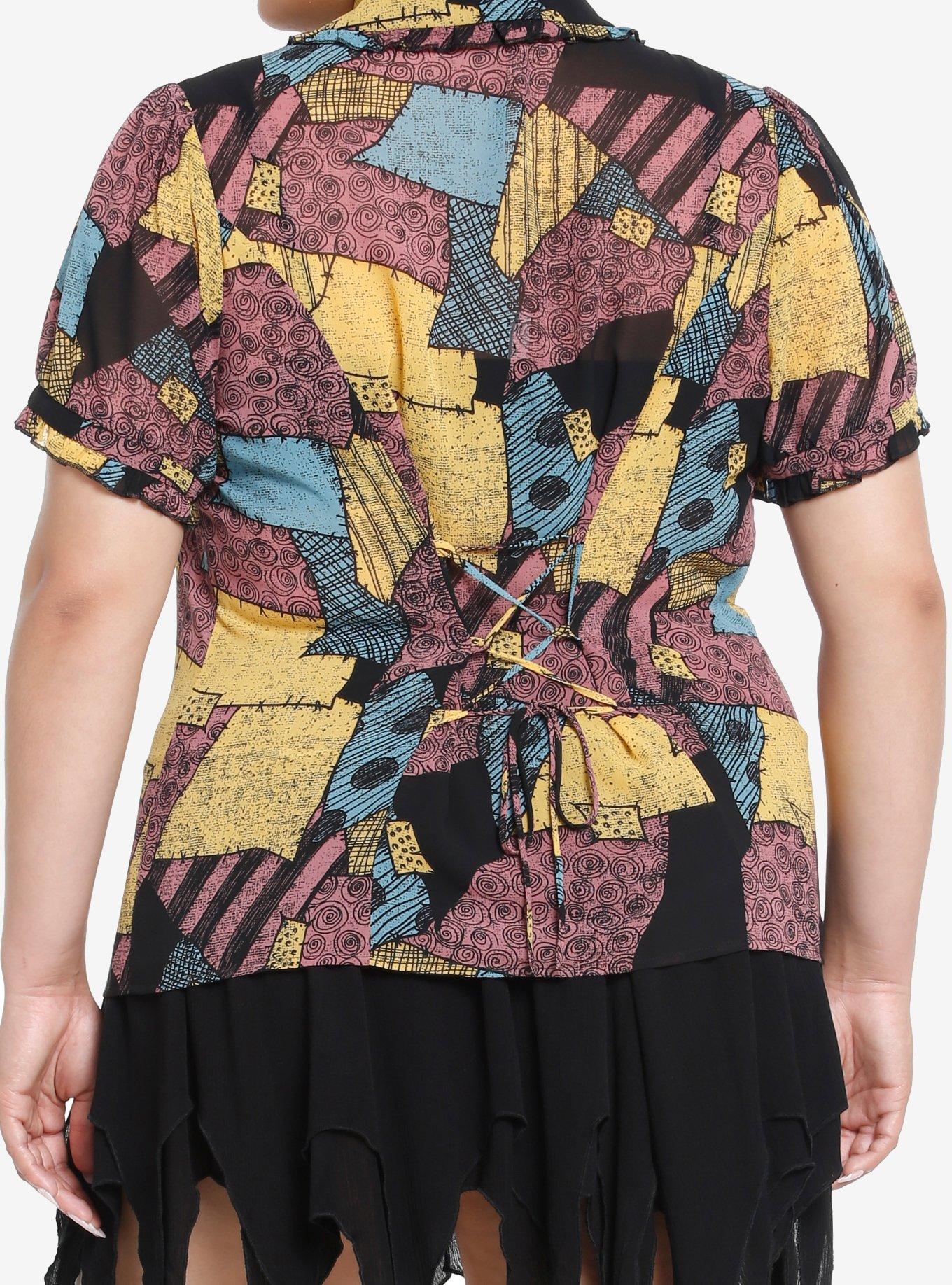 The Nightmare Before Christmas Sally Woven Button-Up Plus Size, MULTI, alternate