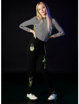 Her Universe The Nightmare Before Christmas Oogie Boogie & His Boys Glow-In-The-Dark Mom Jeans, , hi-res