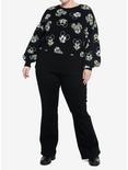 Her Universe Disney Halloween Mickey Mouse Glow-In-The-Dark Knit Sweater Plus Size Her Universe Exclusive, BLACK, alternate
