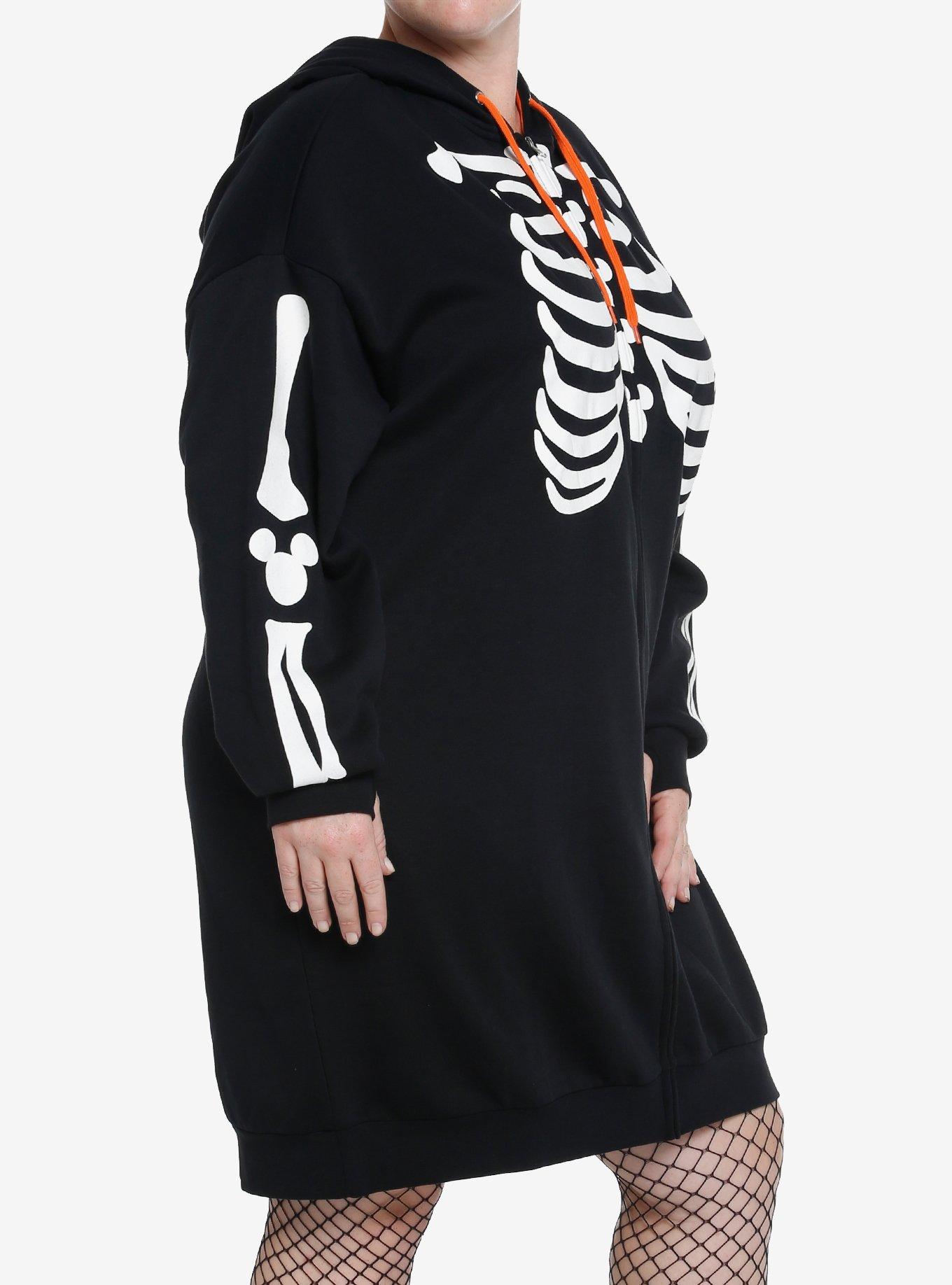 Her Universe Disney Halloween Skeleton Hoodie Dress Plus Size, MULTI, alternate