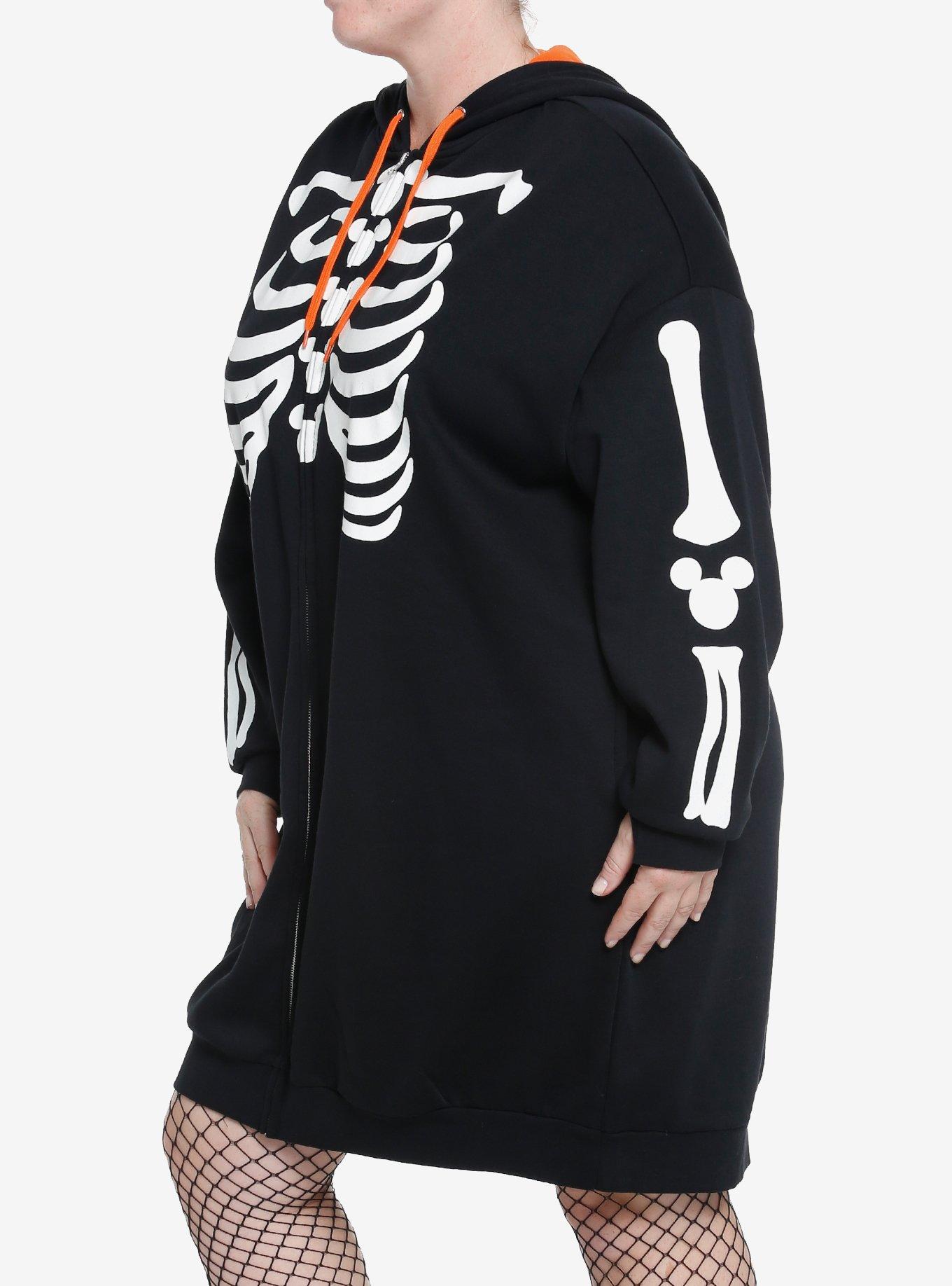 Her Universe Disney Halloween Skeleton Hoodie Dress Plus Size, MULTI, alternate