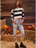 Her Universe Disney Halloween Candy Corn Chain Mom Jeans, MULTI, alternate