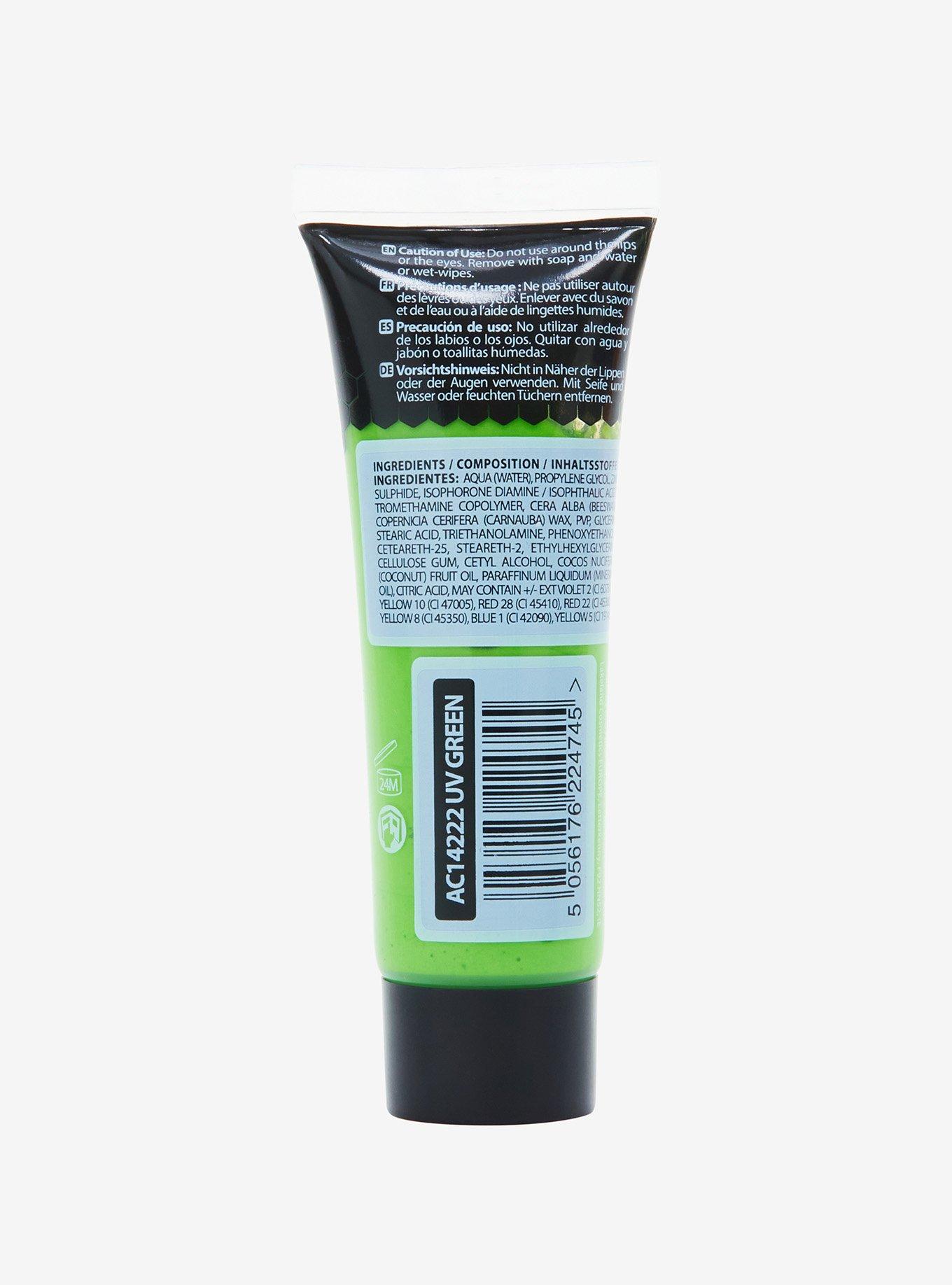 Neon Green Glow-In-The-Dark Face Paint, , alternate