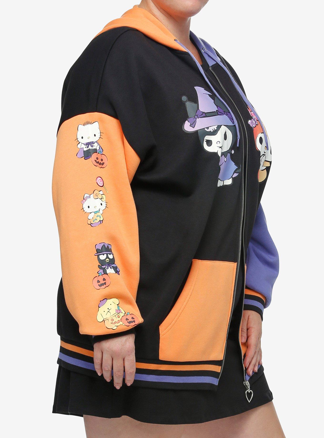 Hello Kitty And Friends Halloween Color-Block Girls Hoodie Plus Size, MULTI, alternate