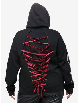 Interview With The Vampire Coffins Lace-Up Girls Hoodie Plus Size, , hi-res