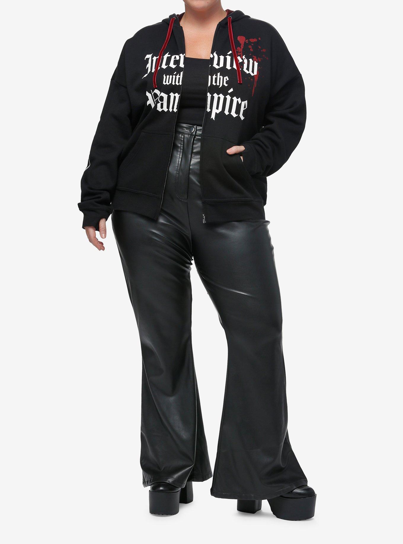 Interview With The Vampire Coffins Lace-Up Girls Hoodie Plus Size, WHITE, alternate