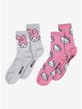 Sanrio Hello Kitty and Friends My Melody & Hello Kitty Portrait Crew Socks, , alternate