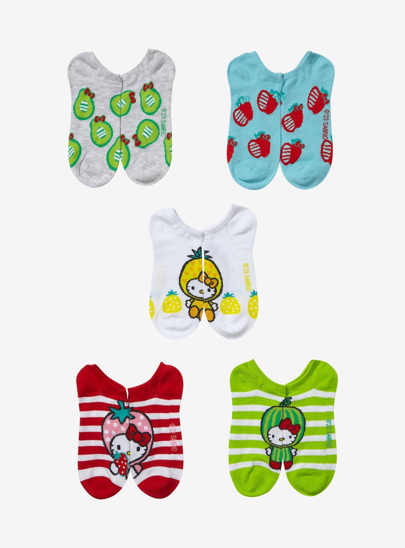 Sanrio Hello Kitty Fruits Sock Set, , alternate