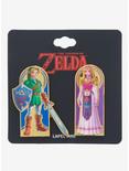 Nintendo The Legend of Zelda Link & Zelda Portrait Enamel Pin Set - BoxLunch Exclusive, , alternate