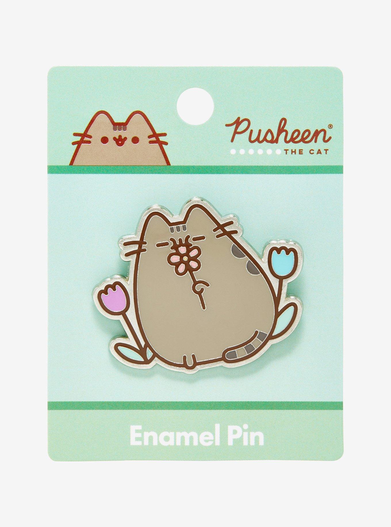 Pusheen Flower Portrait Enamel Pin - BoxLunch Exclusive, , alternate