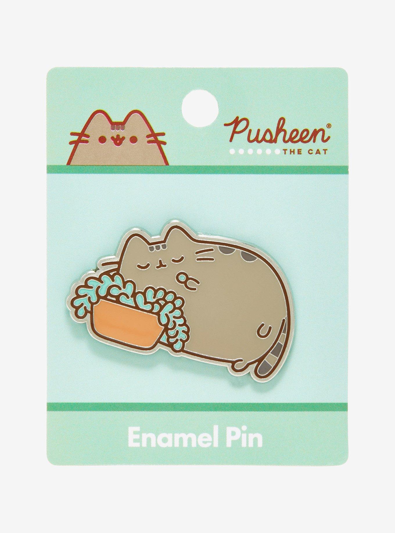 Pusheen Plant Nap Enamel Pin - BoxLunch Exclusive, , hi-res