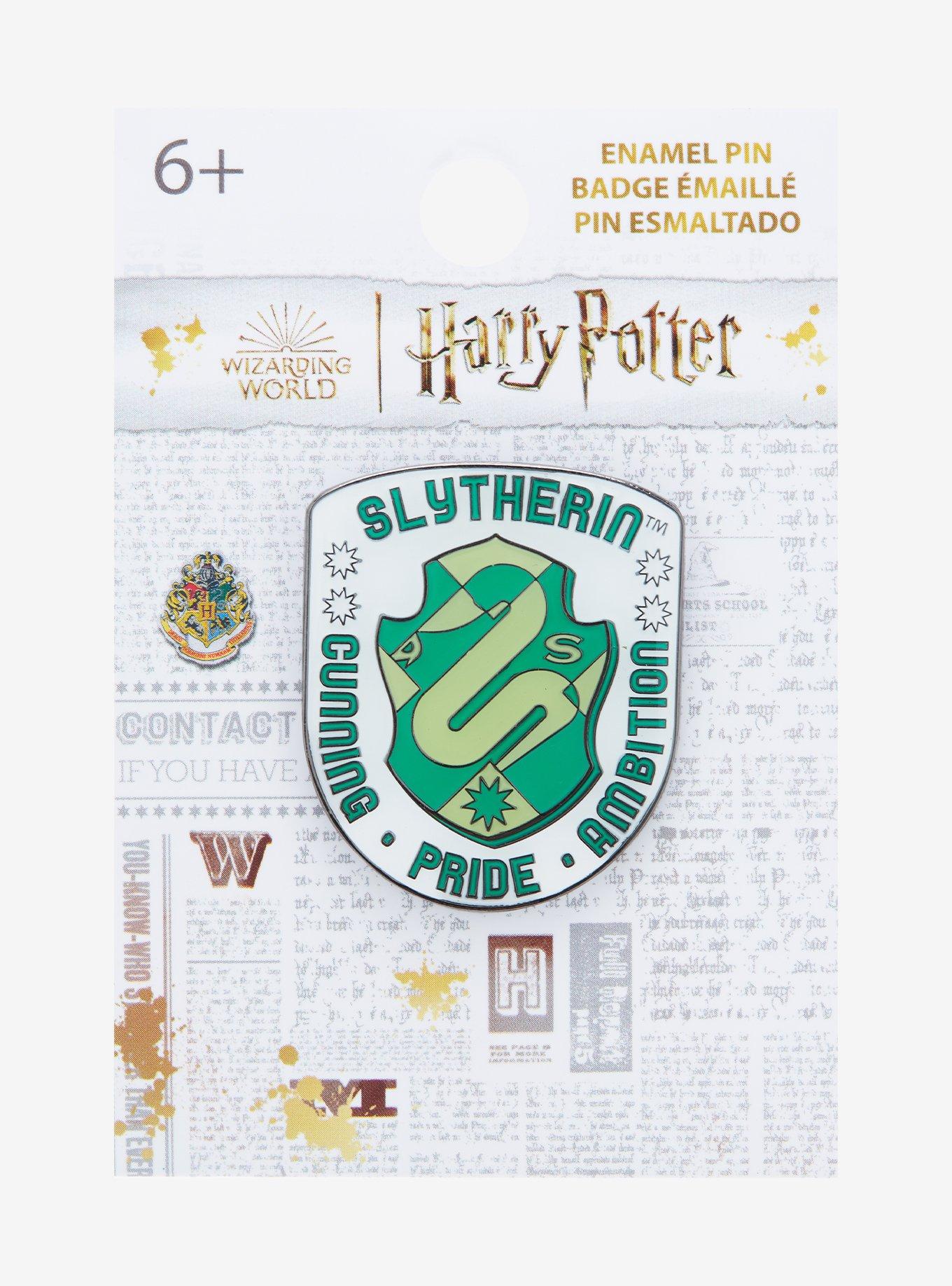 Loungefly Harry Potter Slytherin Geometric Crest Enamel Pin - BoxLunch Exclusive, , hi-res