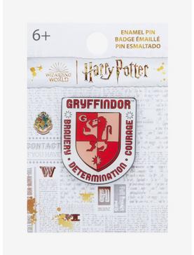 Loungefly Harry Potter Gryffindor Geometric Crest Enamel Pin - BoxLunch Exclusive, , hi-res