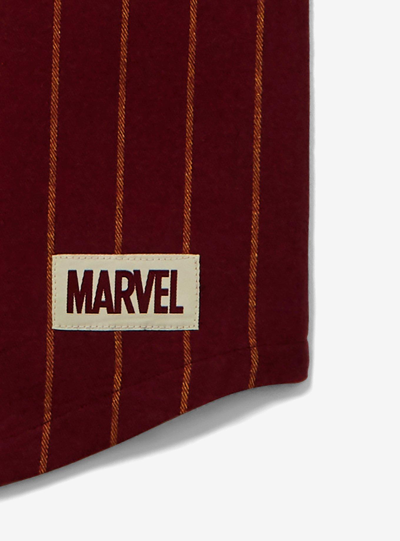 Marvel Iron Man Striped Baseball Jersey - BoxLunch Exclusive, BURGUNDY, alternate
