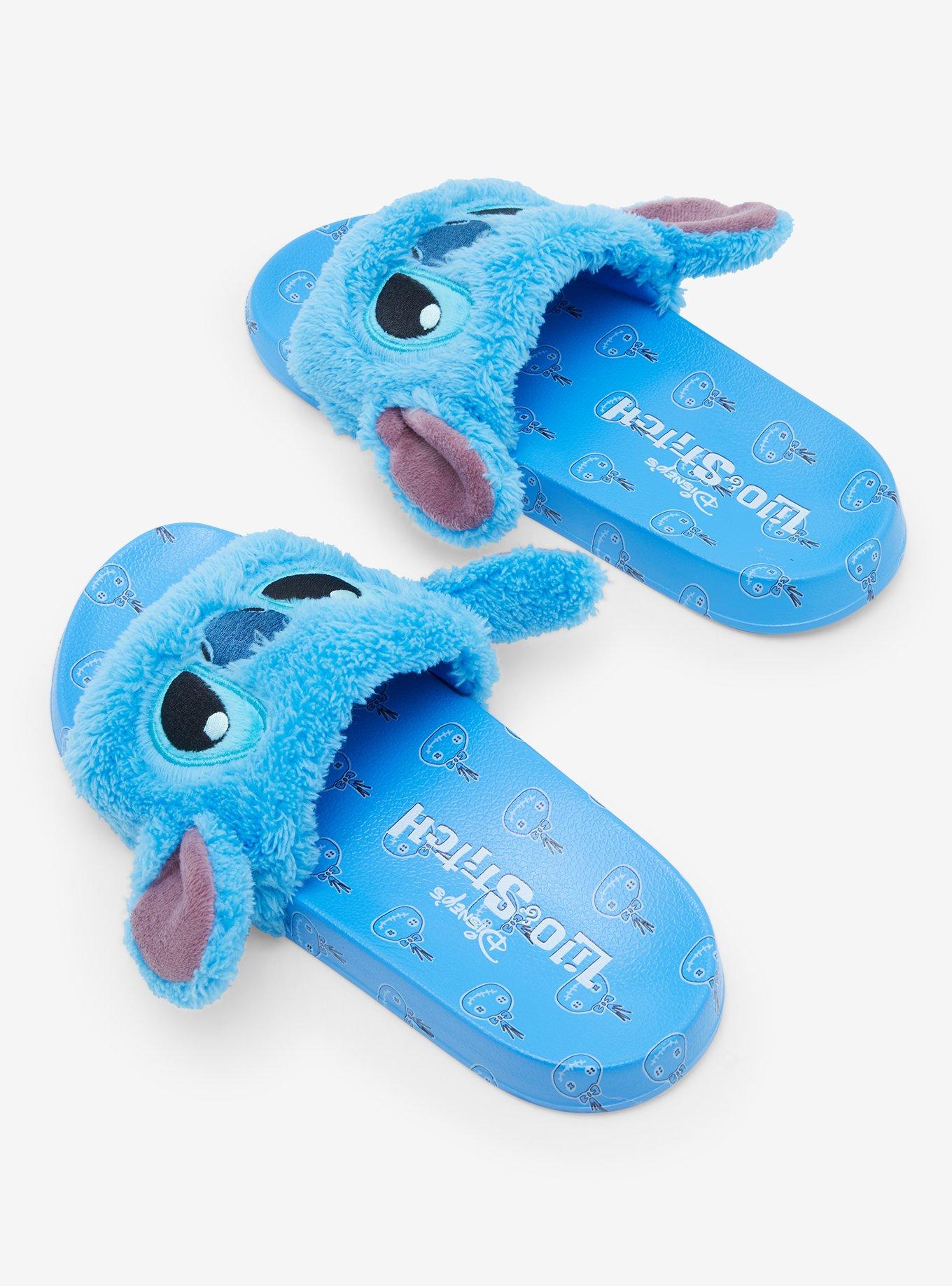 Disney Lilo & Stitch Figural Stitch Slide Sandals - BoxLunch Exclusive, BLUE, alternate