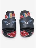 Naruto Shippuden Akatsuki Clouds Slide Sandals - BoxLunch Exclusive, RED, alternate