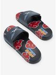 Naruto Shippuden Akatsuki Clouds Slide Sandals - BoxLunch Exclusive, RED, alternate