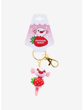 Strawberry Axolotl Figural Keychain - BoxLunch Exclusive, , hi-res