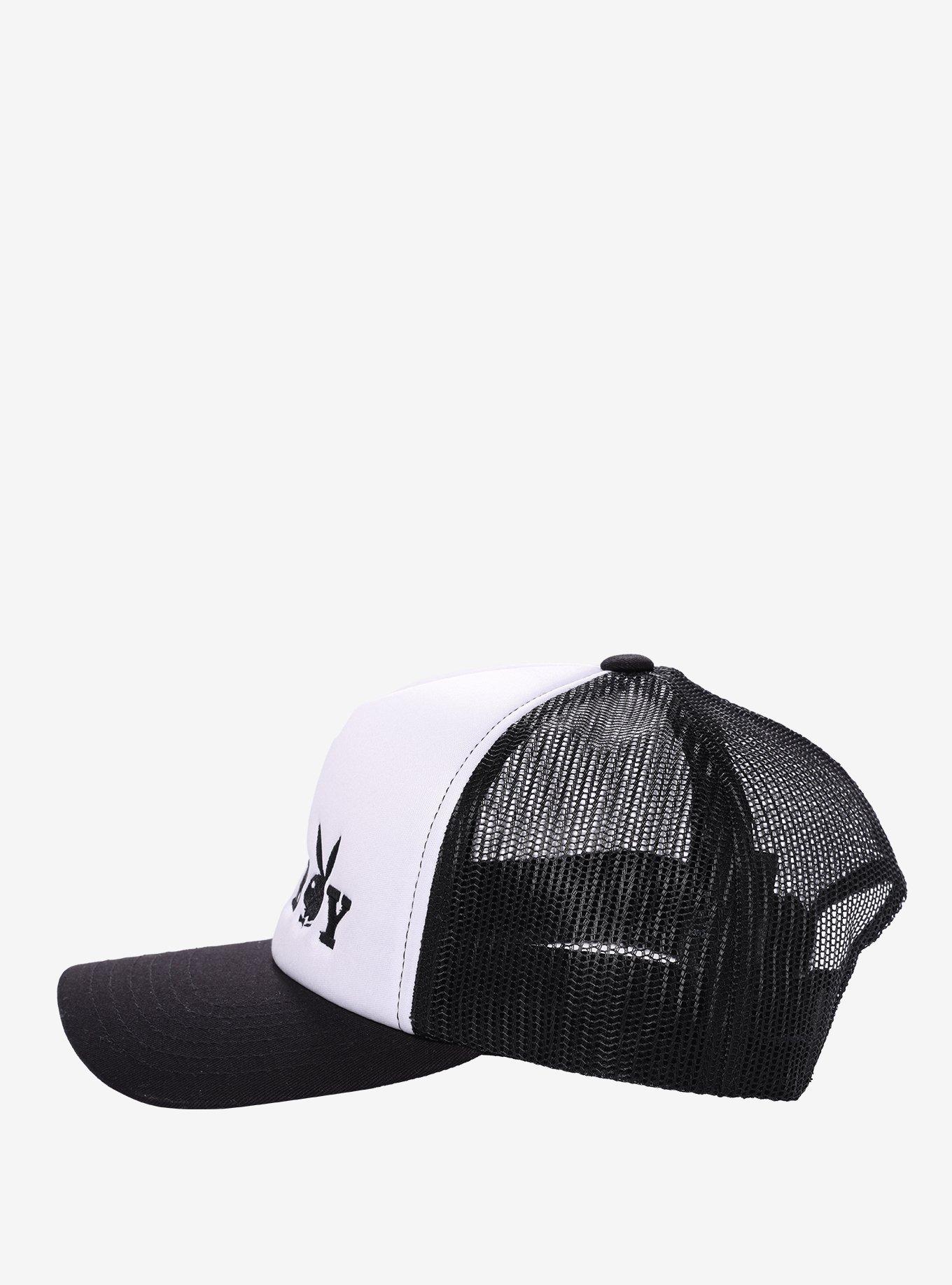 Playboy Text Logo Trucker Hat, , alternate
